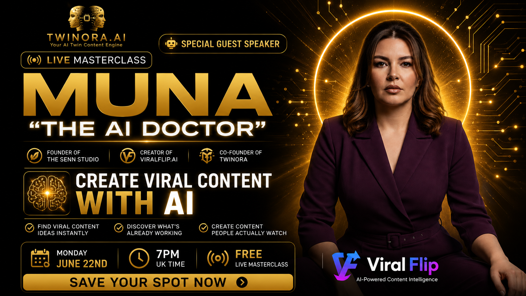 Muna The AI Doctor — Special Guest Speaker for Twinora Live Masterclass